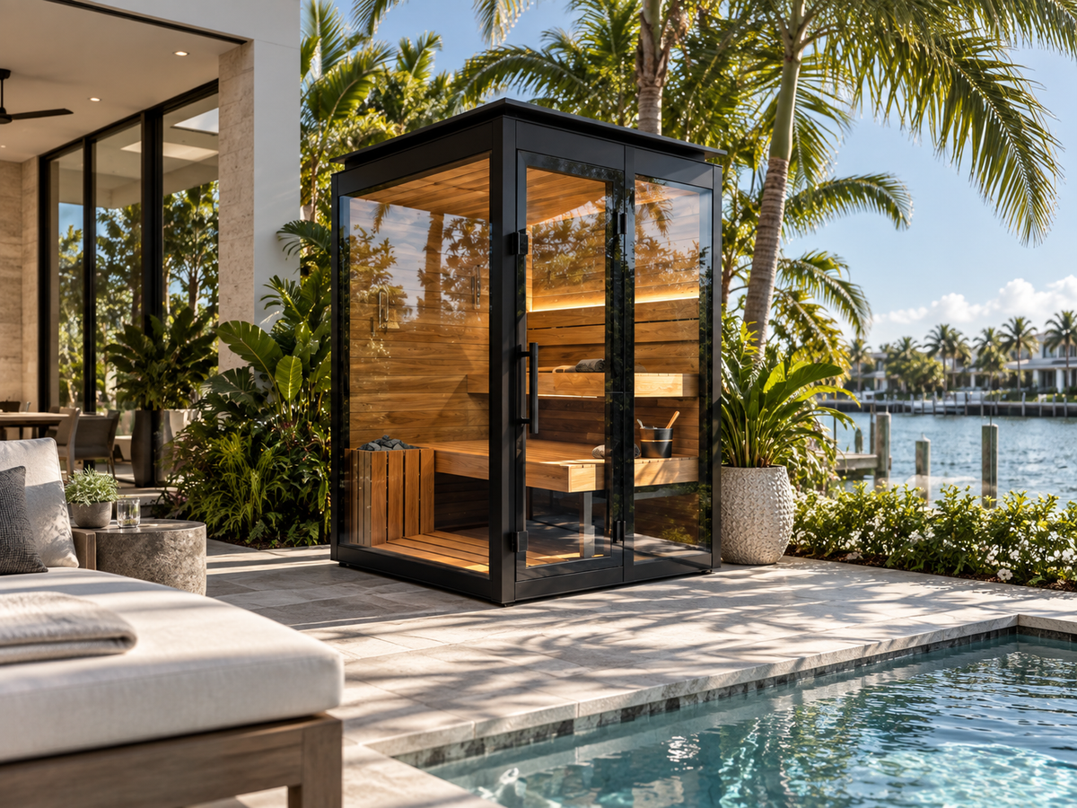 ThermaSol Vera Sauna Cabin - Outdoor 3 person Traditional Sauna